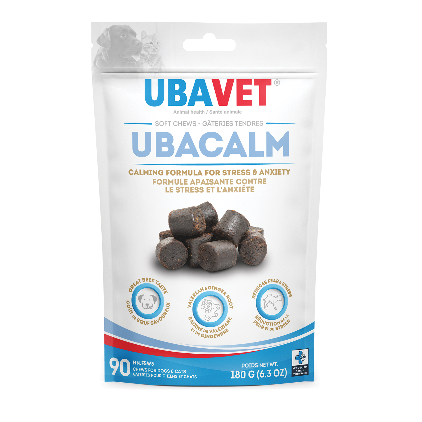 Ubacalm Bocadillos Suaves Calmantes y Antiestrés para Perros