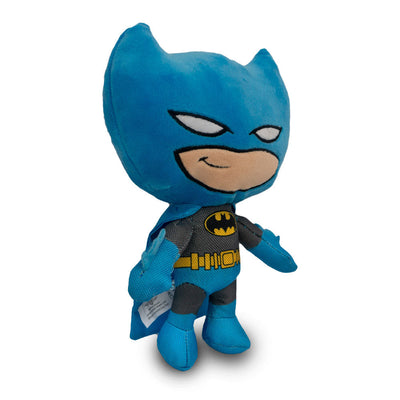 Peluche con chirriador de juguete para perros - Pose de pie de cuerpo completo de Batman con capa azul
