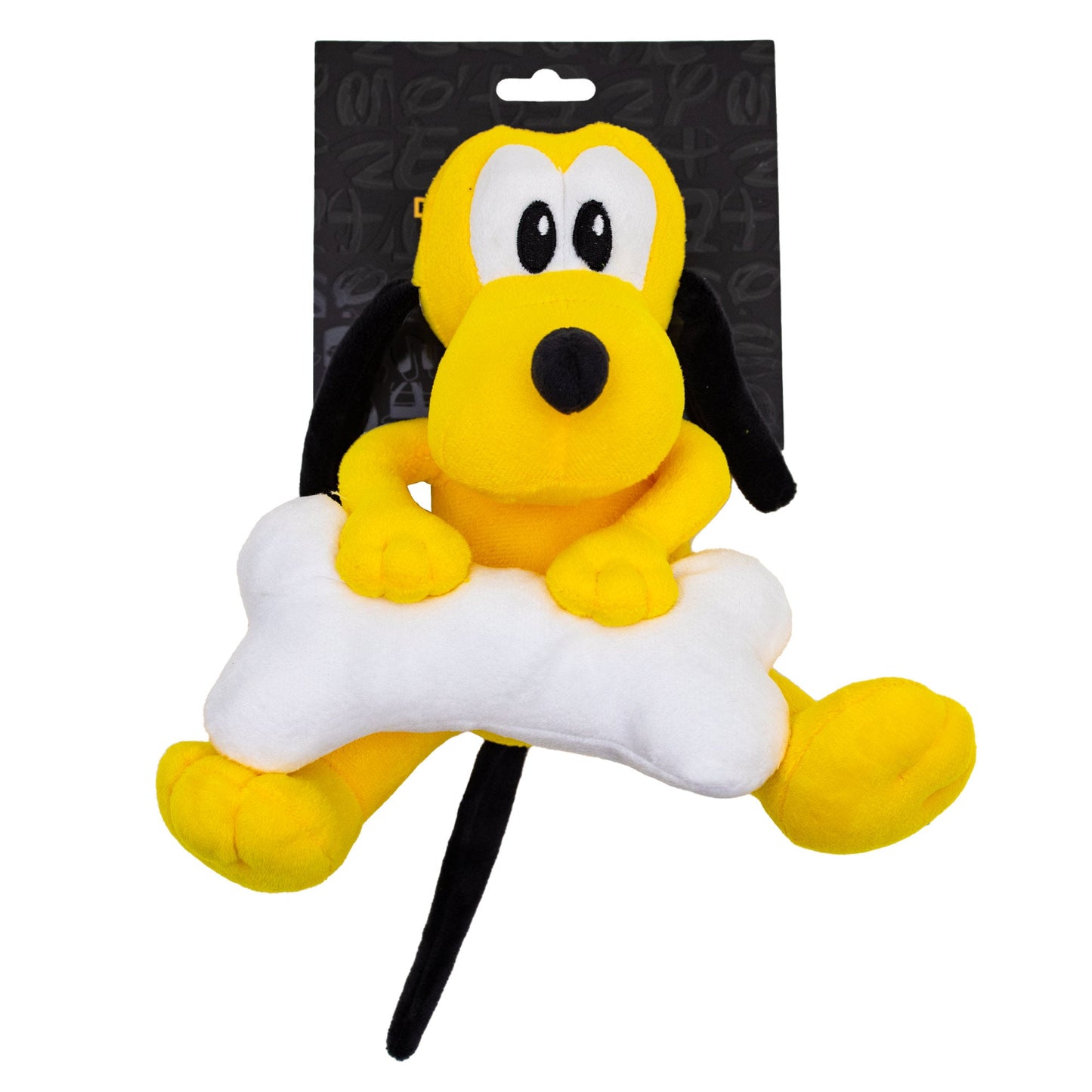 Dog Toy Squeaker Plush - Disney Pluto with Bone Sitting Pose
