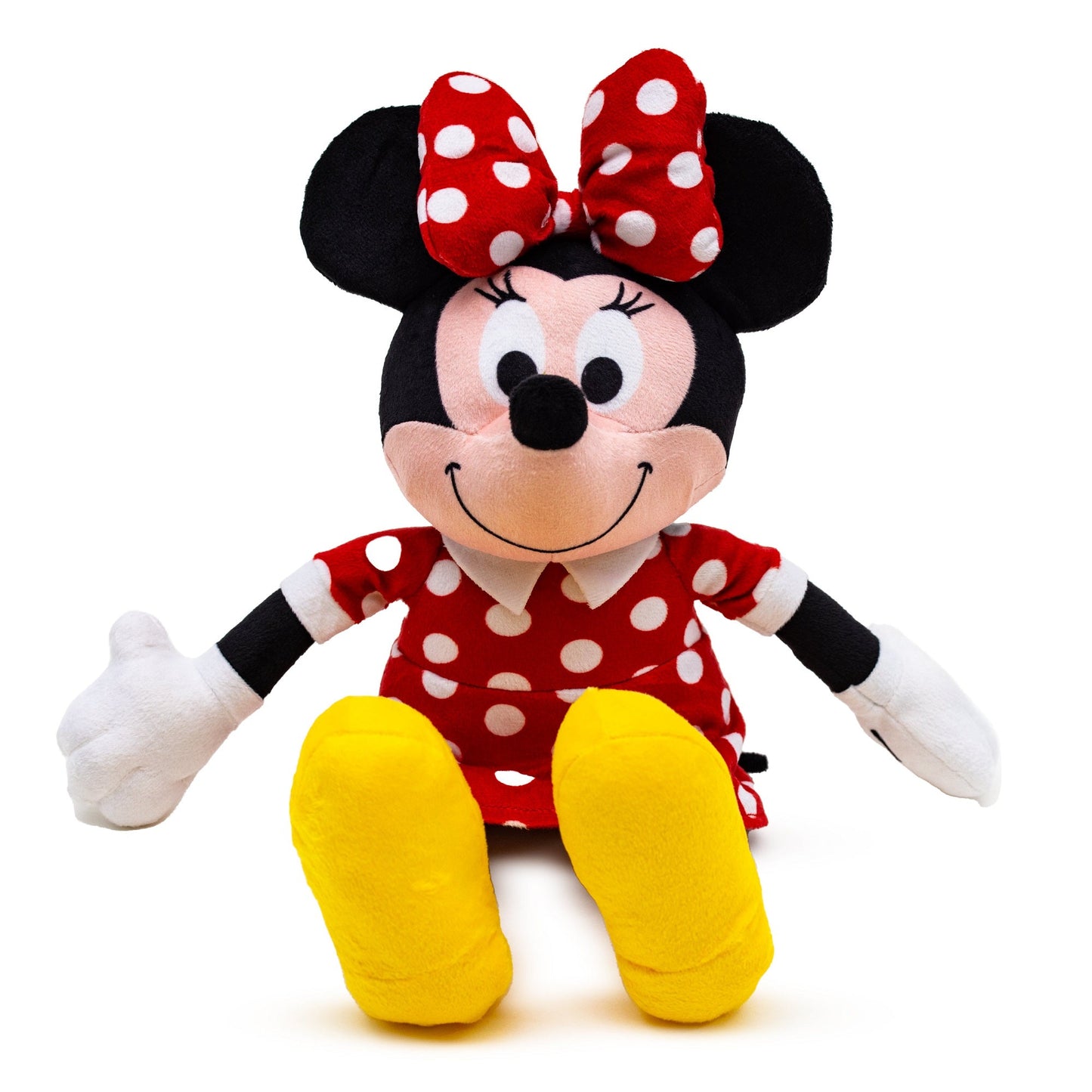 Peluche con chirriador para perro, pose sonriente sentada de Minnie Mouse de Disney