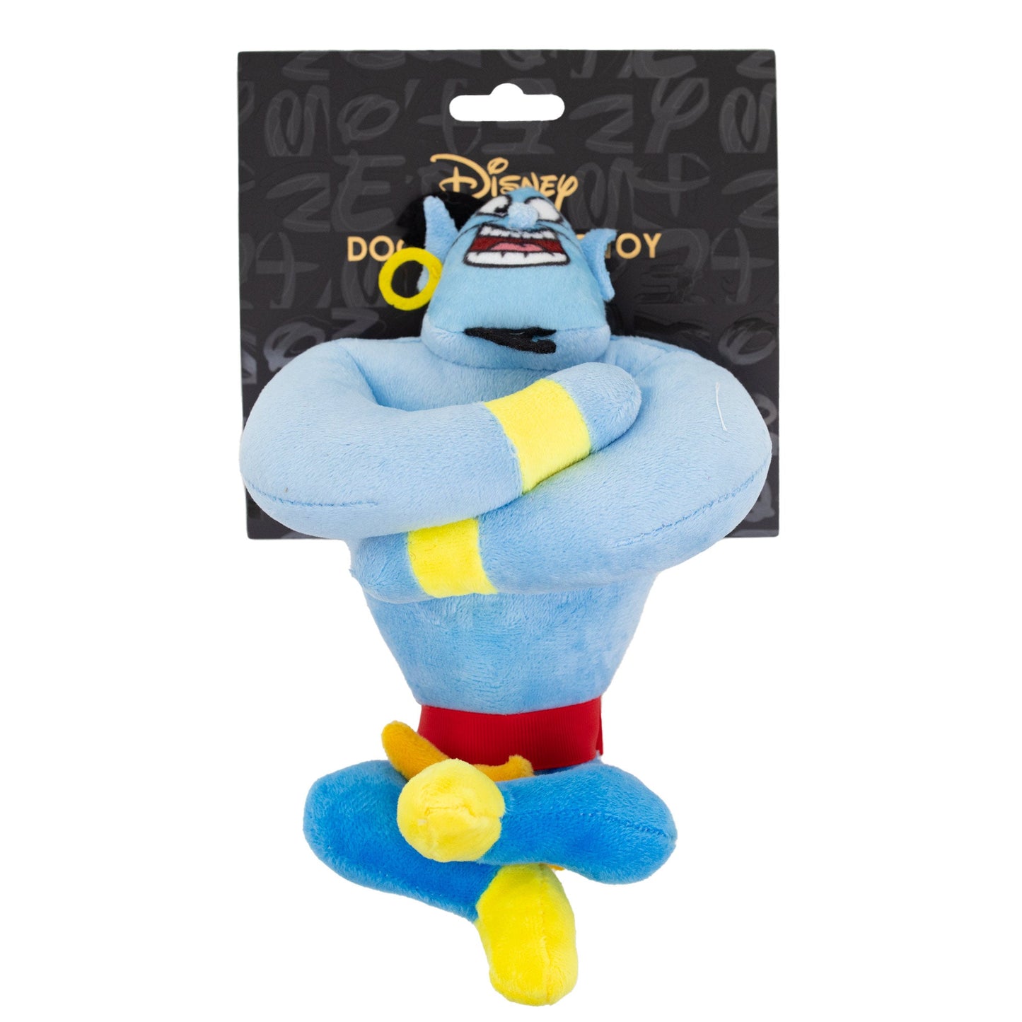 Dog Toy Squeaker Plush - Aladdin Genie Sitting Pose
