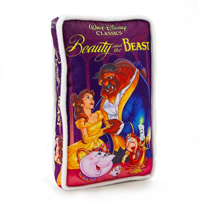 Juguete para perros Squeaker Plush - Réplica de cinta VHS de La Bella y la Bestia de Disney