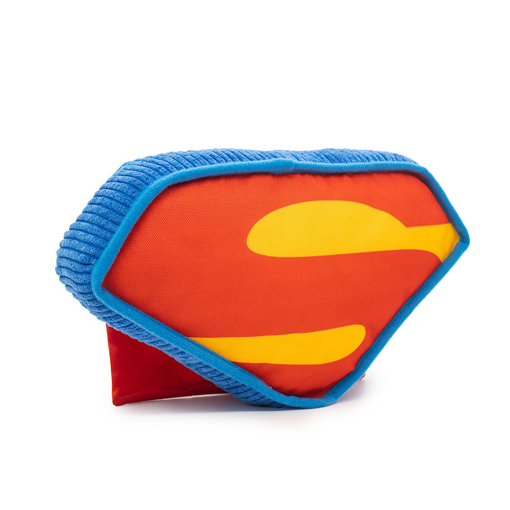 Juguete para Perros Squeaker Plush - DC League of Super-Pets Superman Dog Krypto the Super Dog Logo con Capa Azul Rojo Amarillo