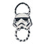 Dog Toy Plush Rope Toy - Star Wars Stormtrooper Plush + Black White Round Ropes