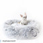 Cama para mascotas OrthoPlush® de 28" de Mr. Peanut - Blanco copo de nieve en dos tonos