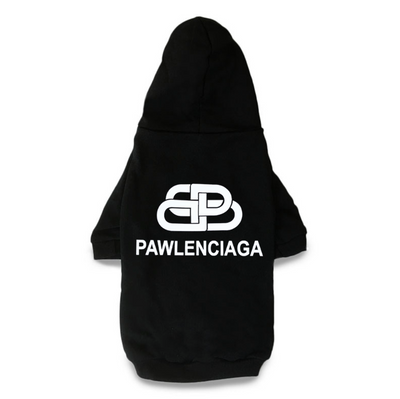 Pawlenciaga Logo Hoodie in Black