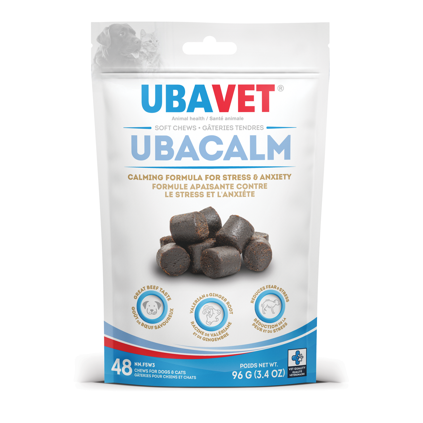 Ubacalm Bocadillos Suaves Calmantes y Antiestrés para Perros