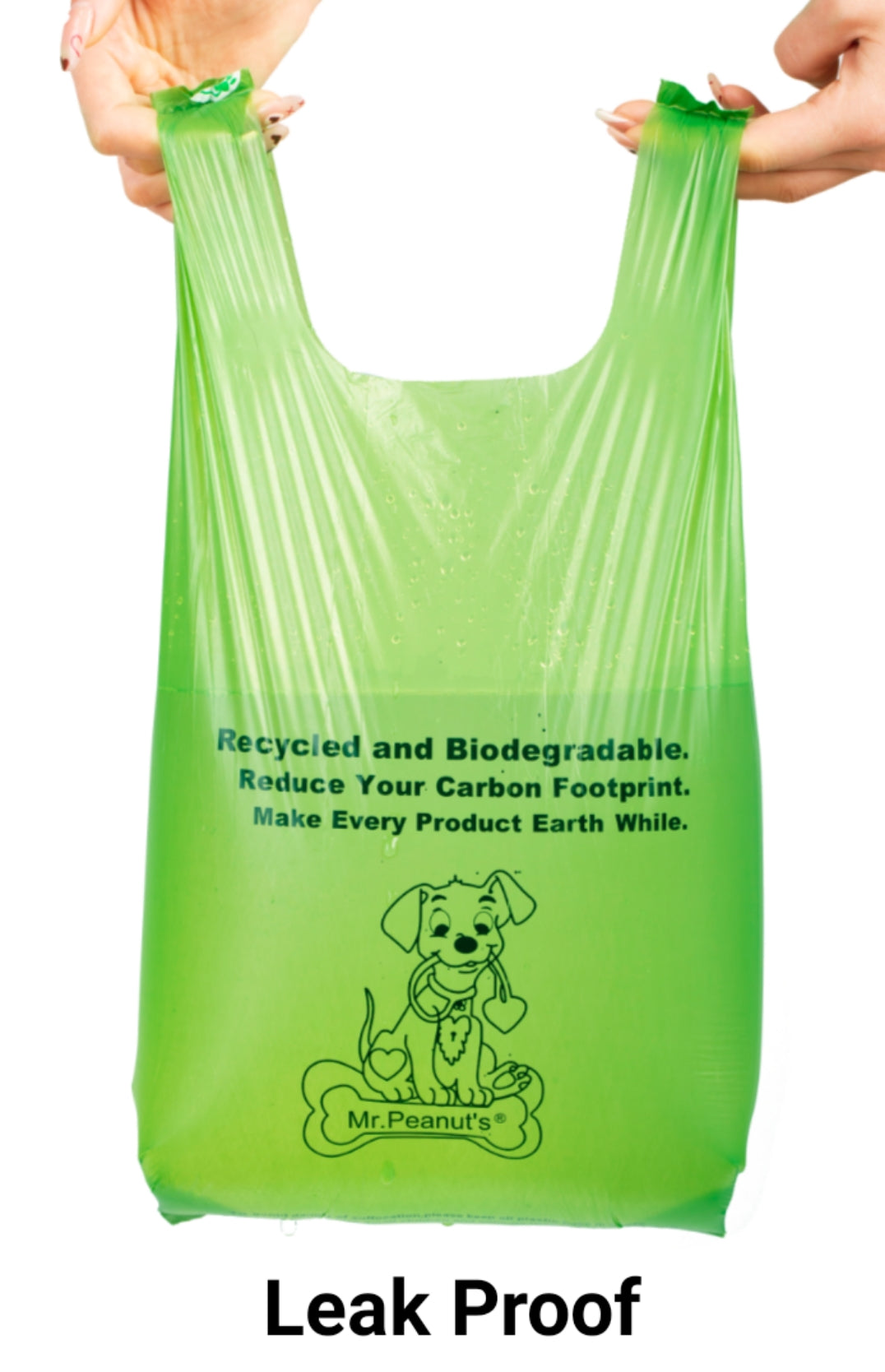 Mr. Peanut's XL Pooper Scooper Sized 13X11" BioDegradable BioPlastic Recycled Plant Based Waste Bags - 160 Count